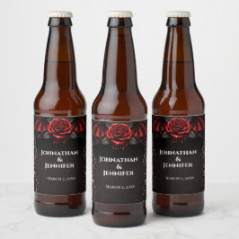 Eternal Night Gothic Vampire Wedding Dark Romance Bierflaschenetikett
