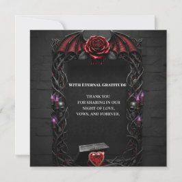 Eternal Night Gothic Vampire Wedding Dark Romance Dankeskarte