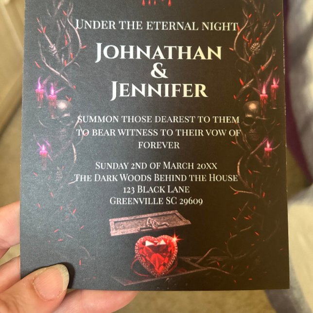 Eternal Night Gothic Vampire Wedding Dark Romance  Einladung (Von Creator hochgeladen)