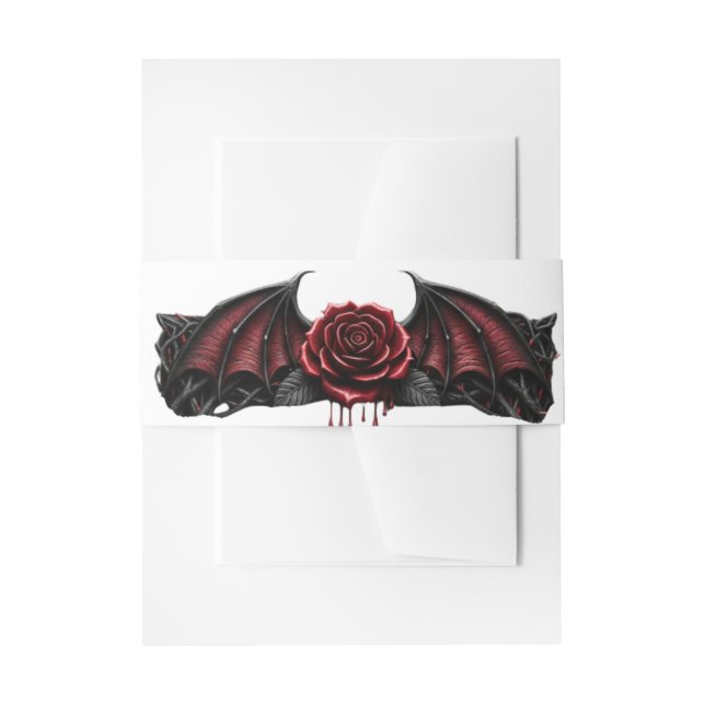 Eternal Night Gothic Vampire Wedding Dark Romance  Einladungsbanderole (Vorderseite Beispiel)