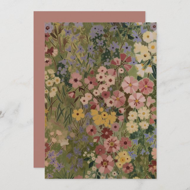 Eternal Spring Bloom Einladung (Vorne/Hinten)