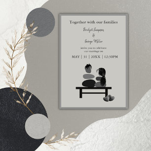 Eternal Stone Paar Boho Hochzeit Einladung