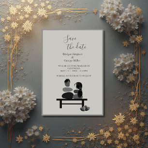 Eternal Stone Paar Boho Hochzeit sicher das Datum Einladung