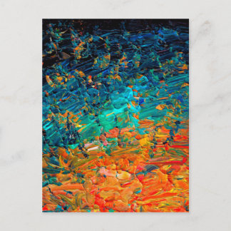 ETERNAL TIDE 2 Orange Türkis Blue Black Ombre Postkarte
