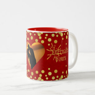 Eternally Yours Valentine's Day Red Gold Luxuriöse Zweifarbige Tasse