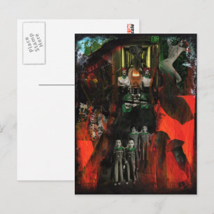 Eternflame Mix Media Goth Horror Surreal Art Postkarte