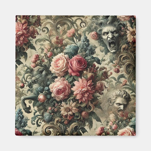 Eternität oft genug - gotisches Blumendesign Magnet (Vorne)