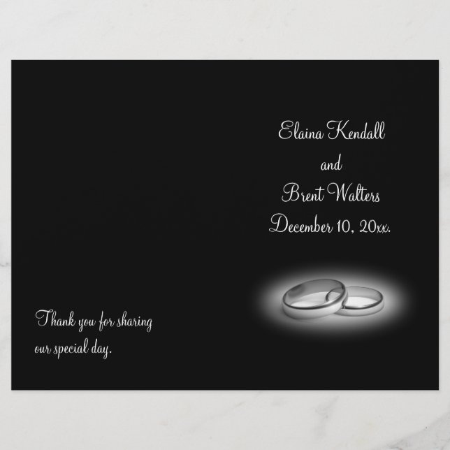 Eternity Wedding Programm (Vorderseite)