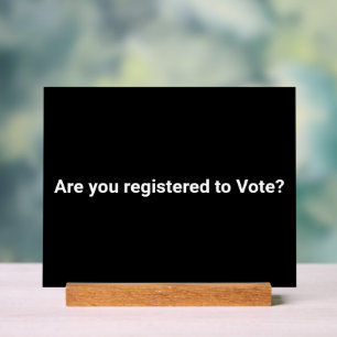 Êtes-vous inscrit pour voter ? minimaliste blanc n