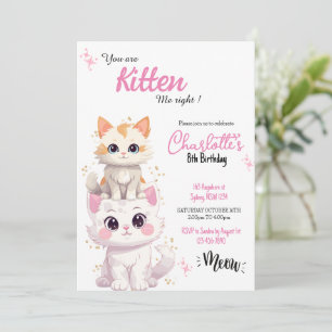 êtes-vous Kitten mon chat Invitation d'anniversair