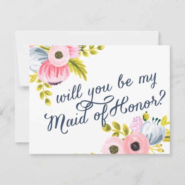 ÊTES-VOUS MON HOMME D'HONNEUR ? Carte peinte à la  (Devant)