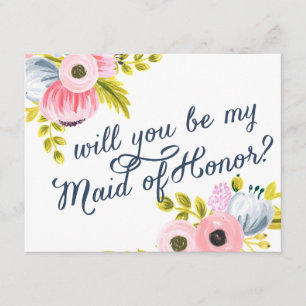ÊTES-VOUS MON HOMME D'HONNEUR ? carte peinte à la 