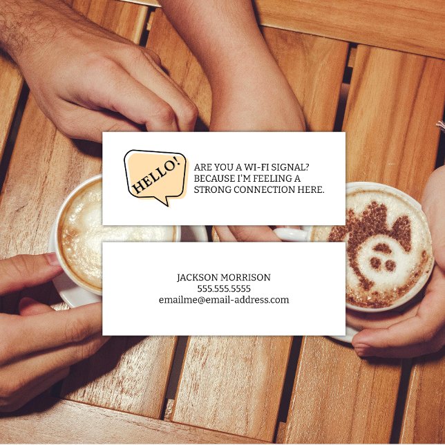 Êtes-vous une carte d'appel de connexion Wi-Fi Fun (Hello! single and dating calling card. )