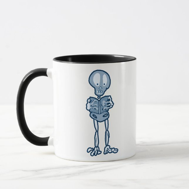 Ethan-Literaturskelett mit Buch Tasse (Links)
