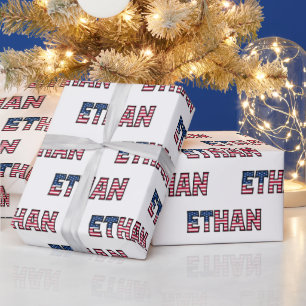Ethan Prénom US Papier cadeau