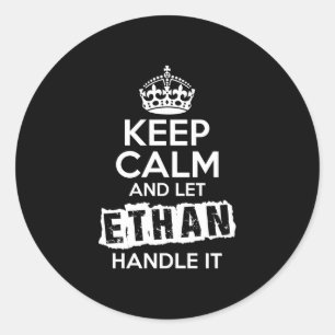 Ethan runder aufkleber