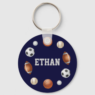 Ethan World of Sports Key Chain - Blue Schlüsselanhänger