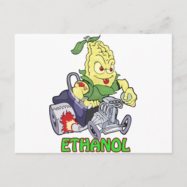 Ethanol-Frisierte Auto Postkarte (Vorderseite)