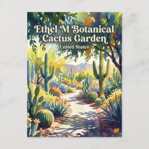 Ethel M Botanischer Kakteengarten USA Postkarte