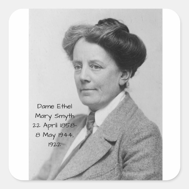 Ethel Mary Smyth, 1922 Quadratischer Aufkleber (Vorderseite)