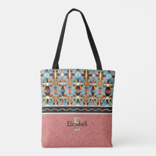 Ether-Leuchten gelb, orange, blau und schwarz Tasche