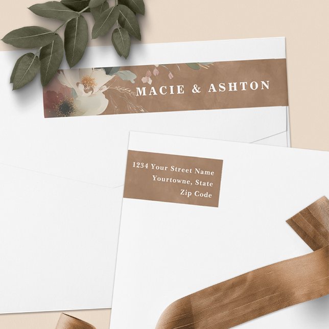 Ethereal (Seal your wedding love story with our romantic cottagecore wrap-around return address labels.)