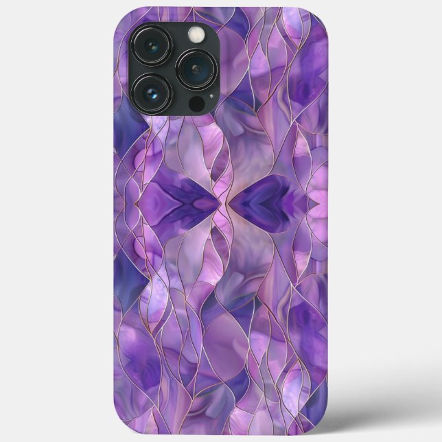 Ethereal Amethyst Flow Elegant Abstrakt Lila Case-Mate iPhone Hülle (Rückseite)