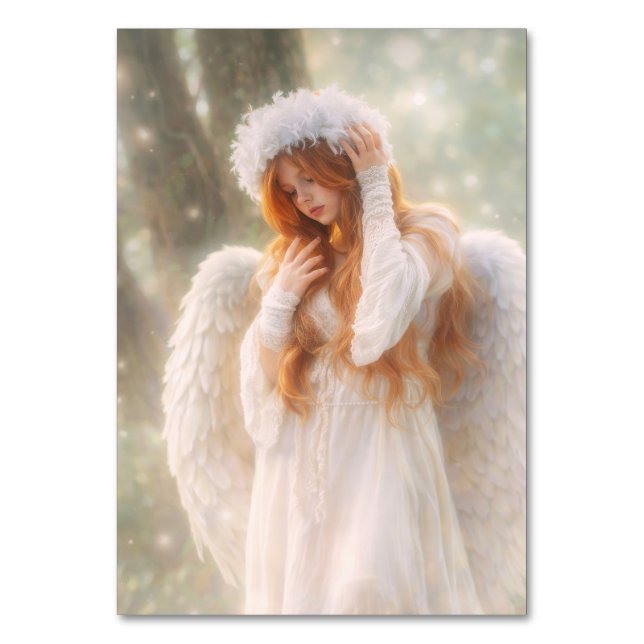 Ethereal Angel in the Forest Tischnummer (Vorderseite)