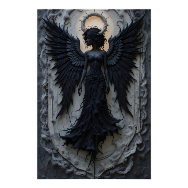 Ethereal-Angel-Silhouette Poster (Vorderseite)