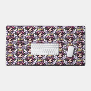 Ethereal Angelic Chibi - Engel, Halo, Blume Schreibtischunterlage