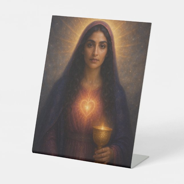 Ethereal Ascended Master Mary Magdalene Sockelschild (Vorderseite)