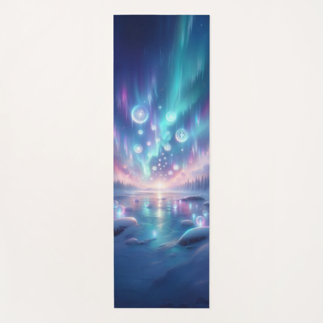 Ethereal Aurora Ice Ritual Fantasy Yogamatte (Vorderseite)