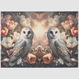Ethereal Baroque Florals & Owls Decoupage Paper Seidenpapier