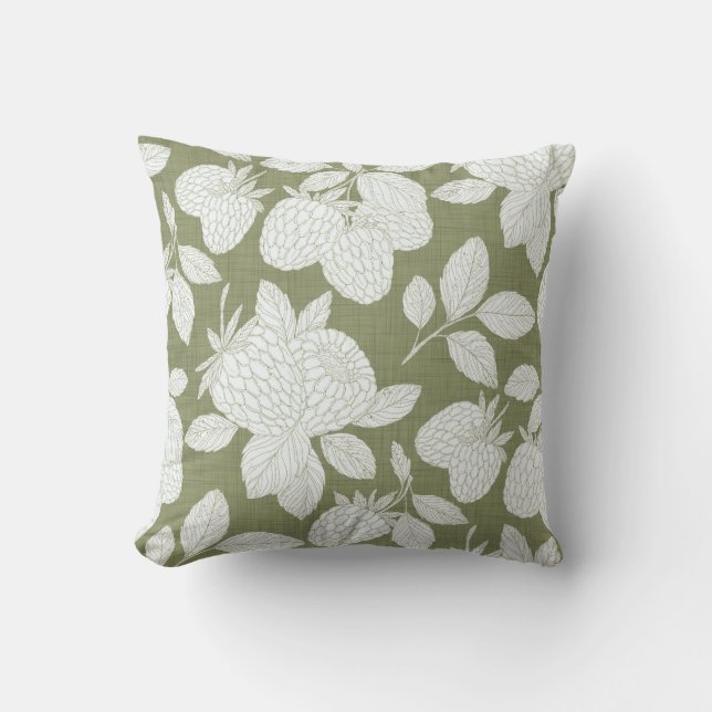 Ethereal Berry Leaf Pillow Kissen (Vorderseite)