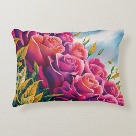 Ethereal Bloom: Abstrakte Rose Dekokissen
