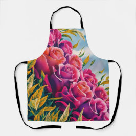 Ethereal Bloom: Abstrakte Rose Schürze