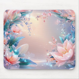 Ethereal Bloom: Eine traumhafte Fantasie der Blume Mousepad