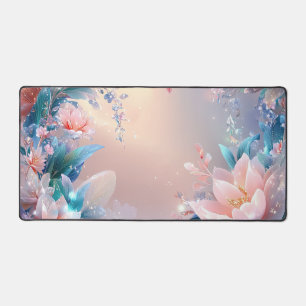 Ethereal Bloom: Eine traumhafte Fantasie der Blume Schreibtischunterlage