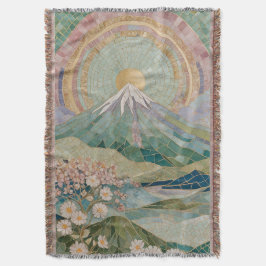 Ethereal Bloom: Pastel Mosaic Volcano in Spring Decke