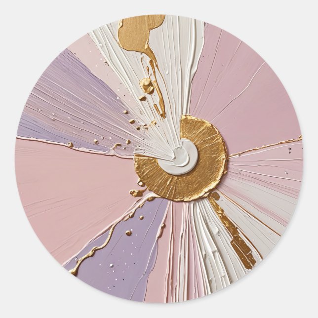 Ethereal Bloom Runder Aufkleber (Vorderseite)