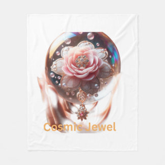 Ethereal Blossom: Juwel der Verzauberung Fleecedecke