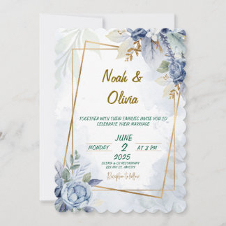 Ethereal Blubblume Einladung Hochzeit