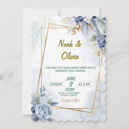 Ethereal Blubblume Einladung Hochzeit