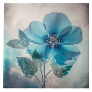 Ethereal Blue Blossom Fliese