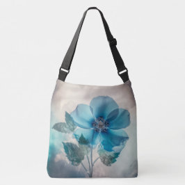 Ethereal Blue Blossom Tragetaschen Mit Langen Trägern