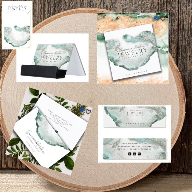 Ethereal Blue Green Agate Jewelier Designer Banner (Von Creator hochgeladen)