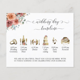 Ethereal Blush Peach Wedding Timeline und Programm