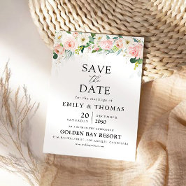 Ethereal Blush Save the Date Card
