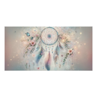 Ethereal Boho Dreamcatcher Poster