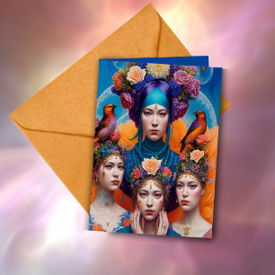 Ethereal Bridesmaid Vorschlag Danke Fantasy AI Karte